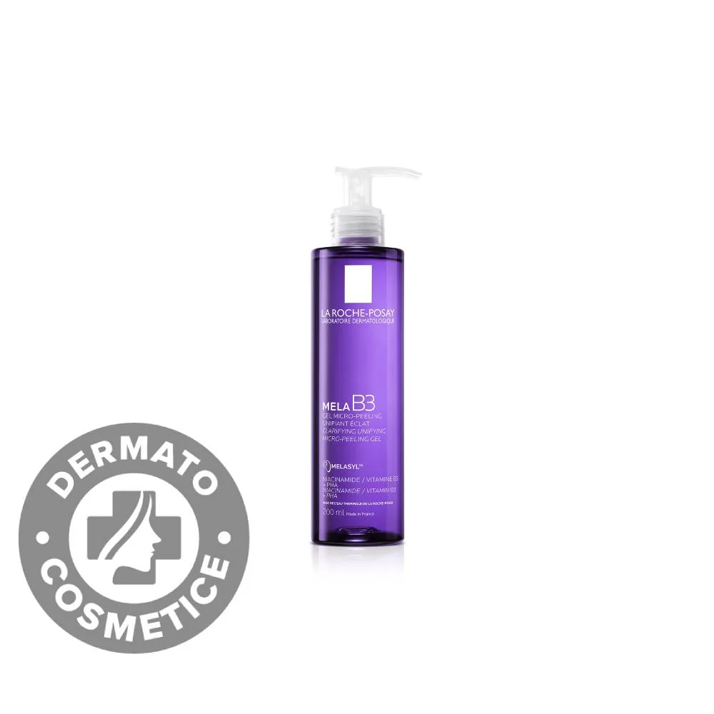 Gel micro-exfoliant anti-pete pigmentare formulat cu Melasyl Mela B3, 200ml, La Roche-Posay