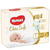 Scutece pentru copii Elite Soft 1, 3-5 kg, 26 bucati, Huggies
