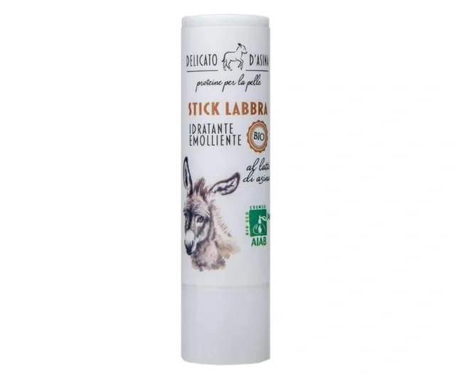 Balsam de buze bio hidratant si reparator cu lapte de magarita Delicato d'Asina, 15ml, Florinda