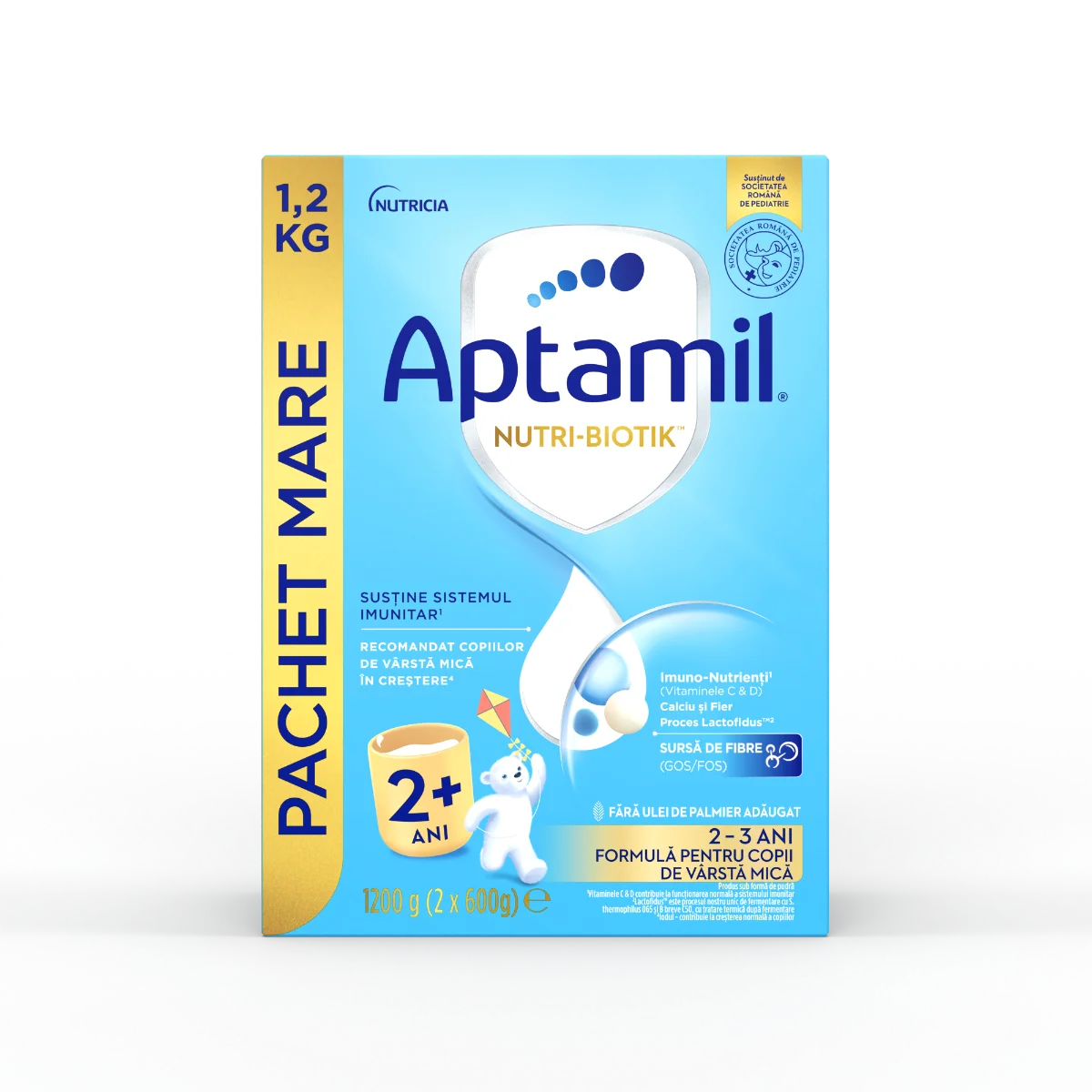 Formula de lapte pentru copii de varsta mica 2-3 ani NUTRI-BIOTIK 2+, 1200g, Aptamil