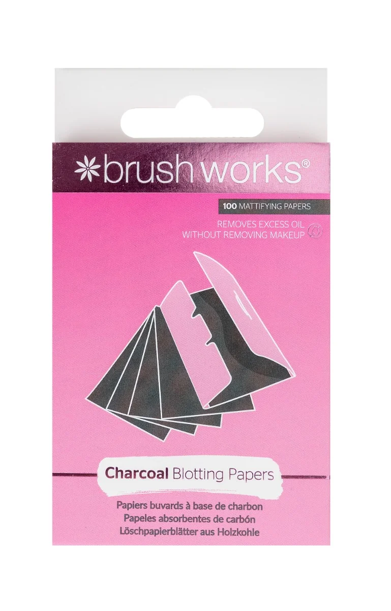 Foite carbune cu efect matifiant, 100 bucati, Brushworks
