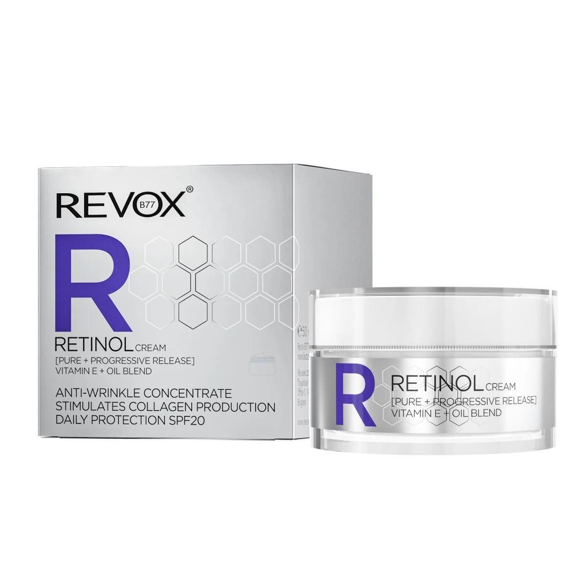 Crema pentru fata cu Retinol si SPF 20 Daily Protection, 50ml, Revox
