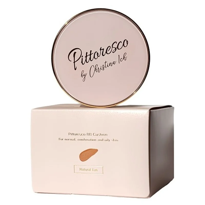 BB Cream Cushion By Christina Ich Nuanta Natural Tan, 15g + 15g refill, Pittoresco