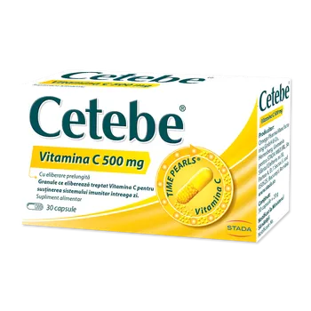 Cetebe Vitamina C 500mg, 30 capsule, Stada 