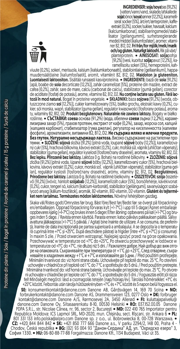 Bautura din soia cu proteina si caramel, 250ml, Alpro
