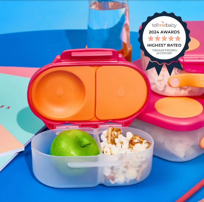 Caserola compartimentata Snackbox pentru +4 luni Roz/Portocaliu, Bbox