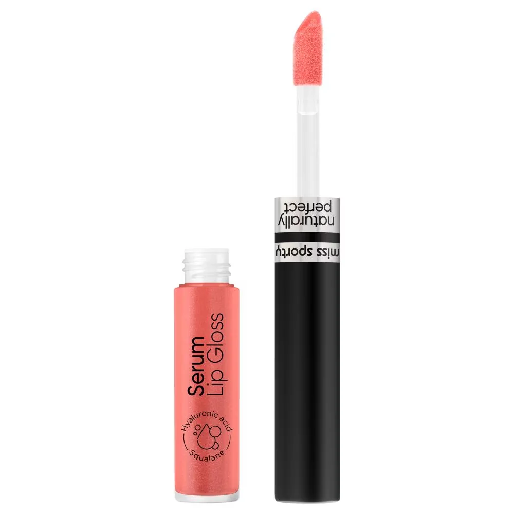 Gloss pentru buze Serum Naturally Perfect Peachy Pink 40, 2.3 ml, Miss Sporty