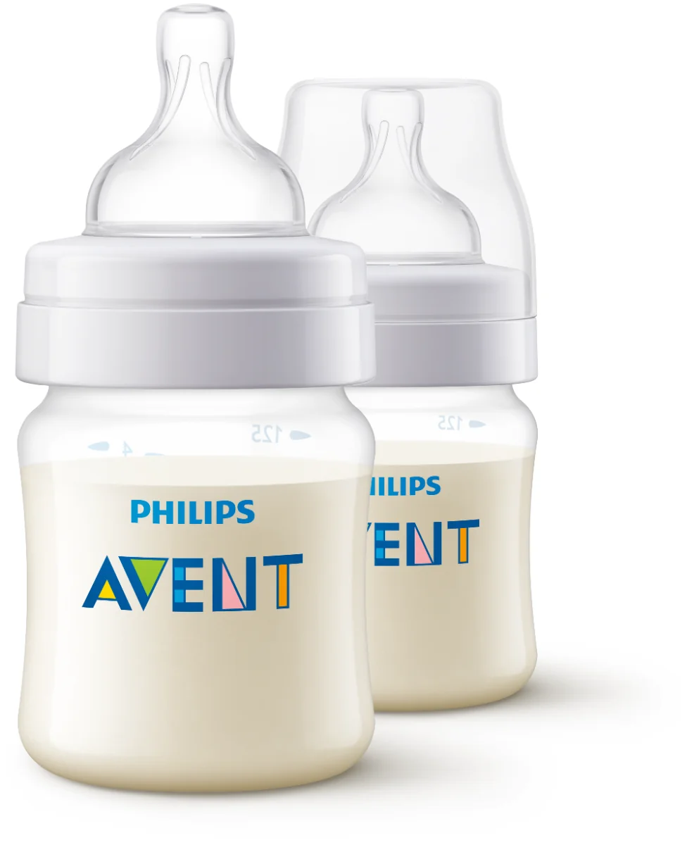 Set biberoane anti-colici pentru +0 luni SCY100/02, 2x125ml, Philips Avent