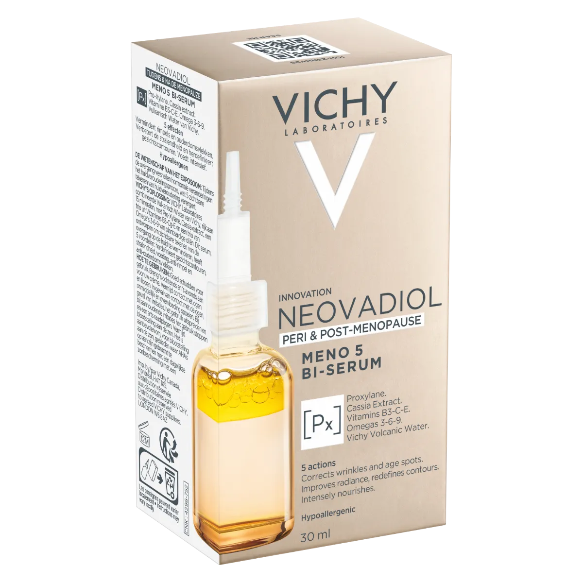Ser antirid bifazic pentru tenul in perioada de peri si post menopauza Neovadiol, 30ml, Vichy 