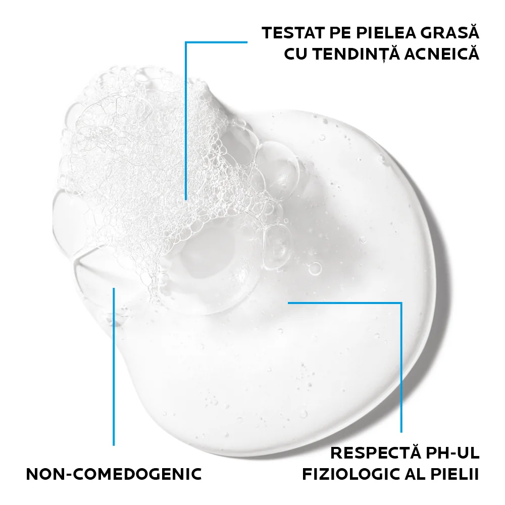 Gel spumant de curatare purifiant pentru ten gras cu tendinta acneica Effaclar, 200ml, La Roche-Posay