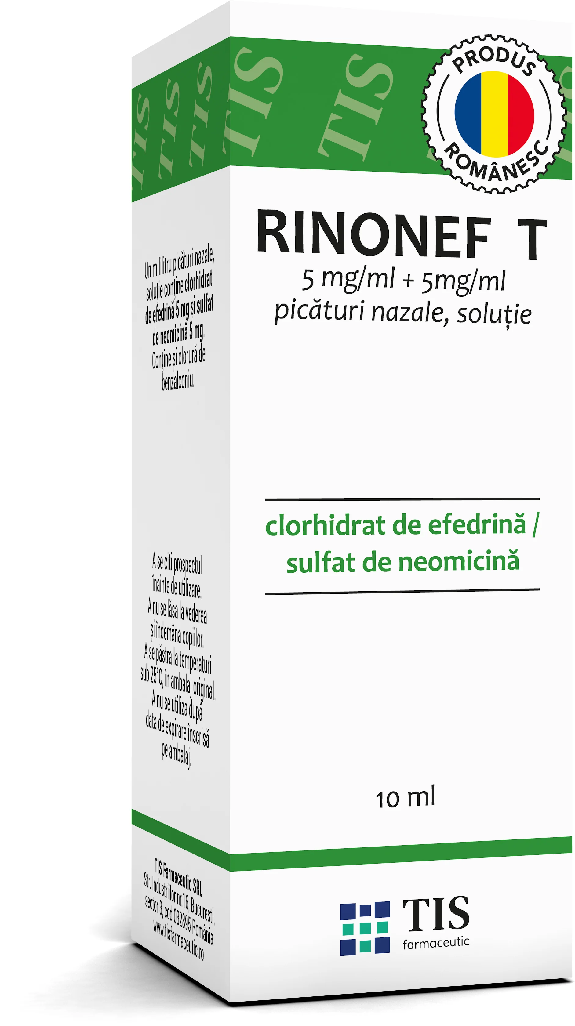 Rinonef-T picaturi nazale, 10ml, Tis Farmaceutic
