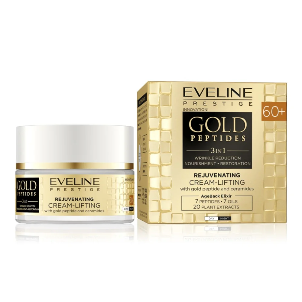 Crema pentru fata anti-rid 60+ regeneranta cu peptide, 50ml, Eveline Cosmetics | Dr. Max Farmacie