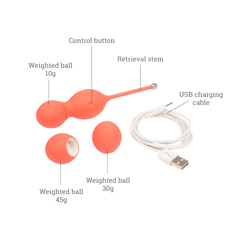 Vibrator bile Kegel Bloom Portocaliu, 1 bucata, We-Vibe