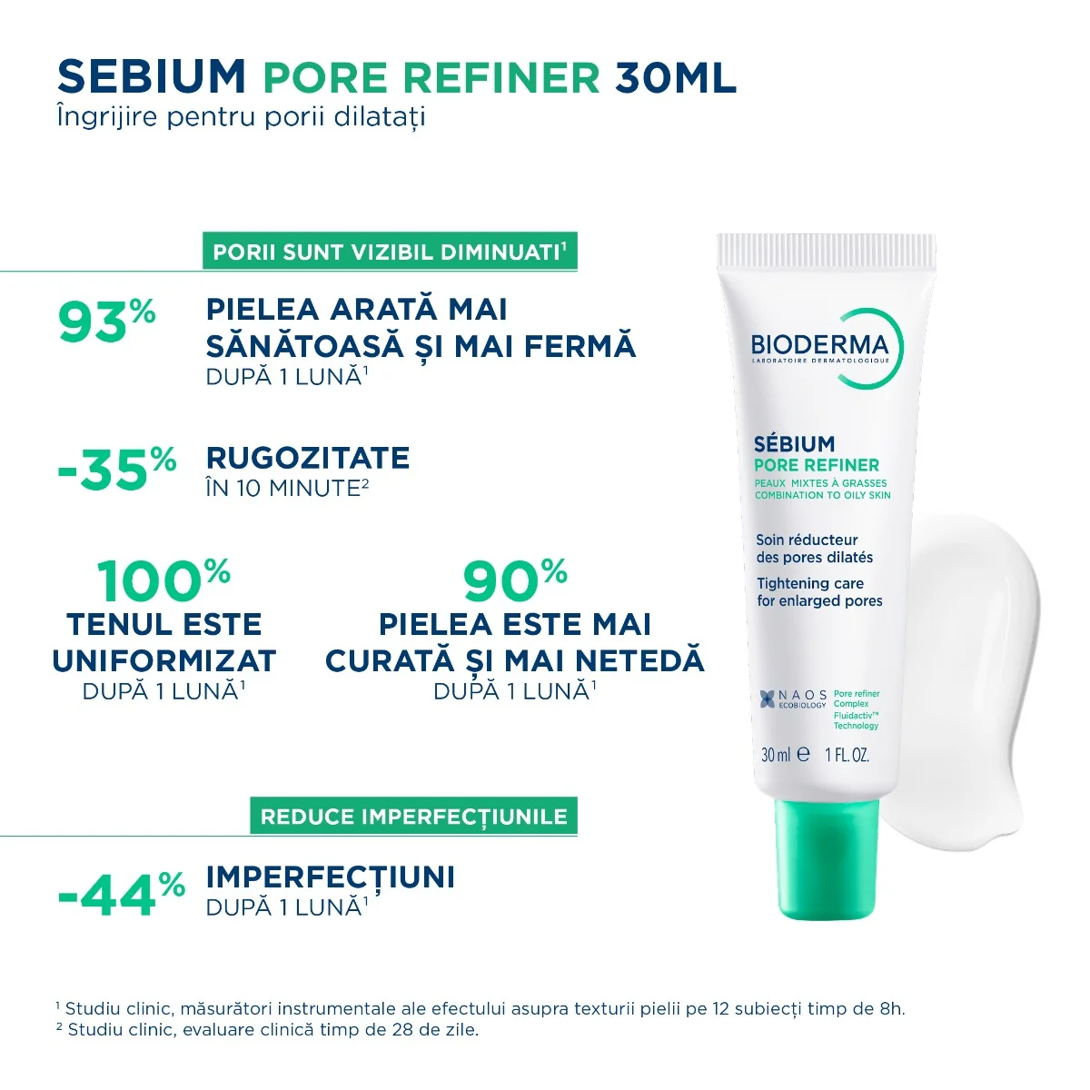 Corector cu efect matifiant Sebium Pore Refiner, 30ml, Bioderma