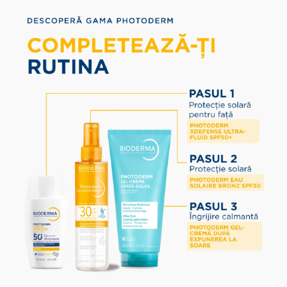 Apa de protectie solara SPF 30 Photoderm, 200ml, Bioderma