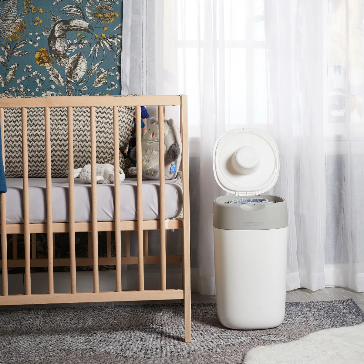 Cos pentru scutece Sangenic Twist&Click alb/gri, 1 bucata, Tommee Tippee
