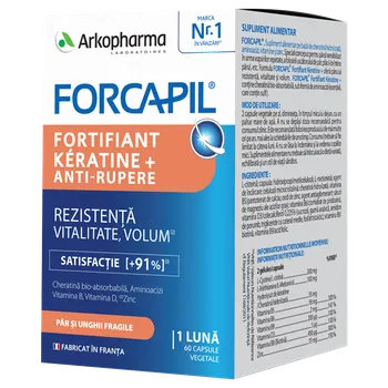 Forcapil Fortifiant Keratine+, 60 capsule 