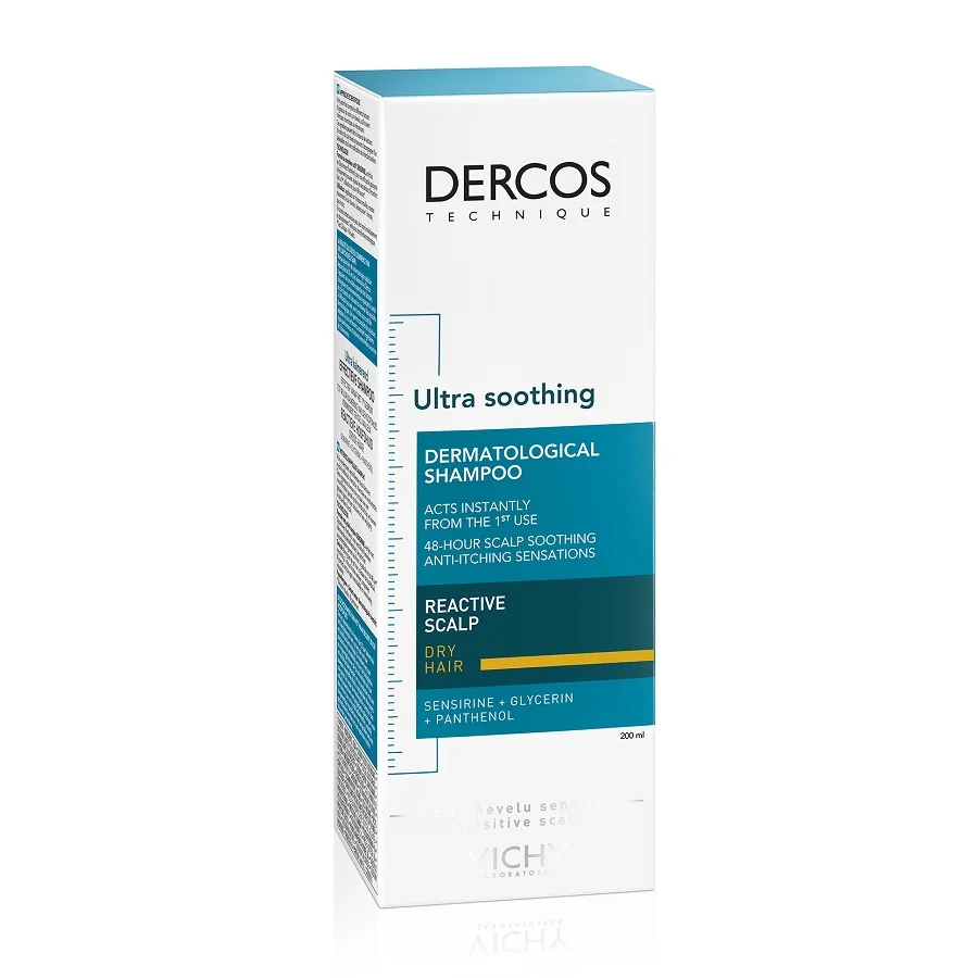 Sampon ultra calmant pentru par uscat Ultra Soothing Dercos, 200ml, Vichy