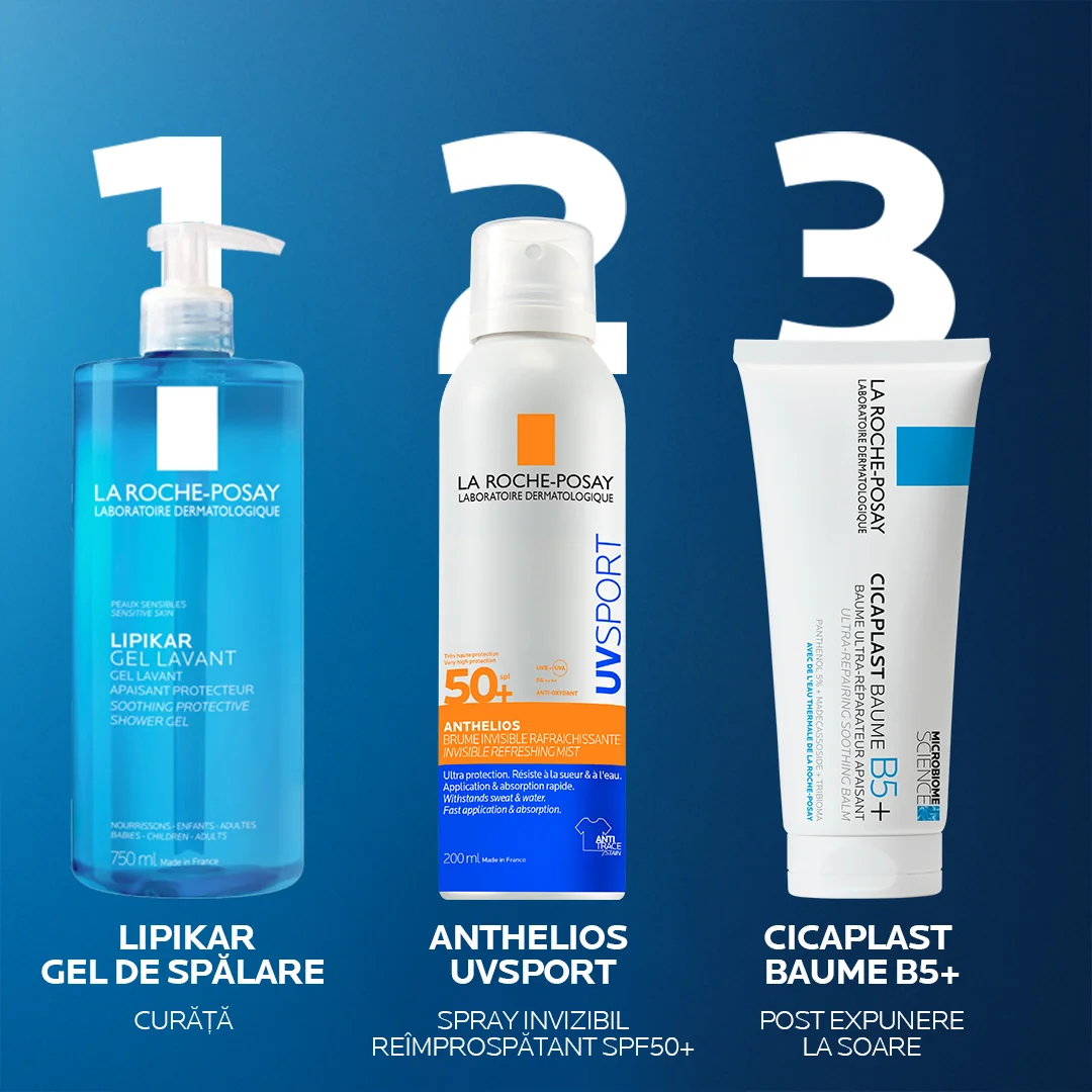Spray invizibil reimprospatant SPF50+ Anthelios UVSport, 200ml, La Roche-Posay
