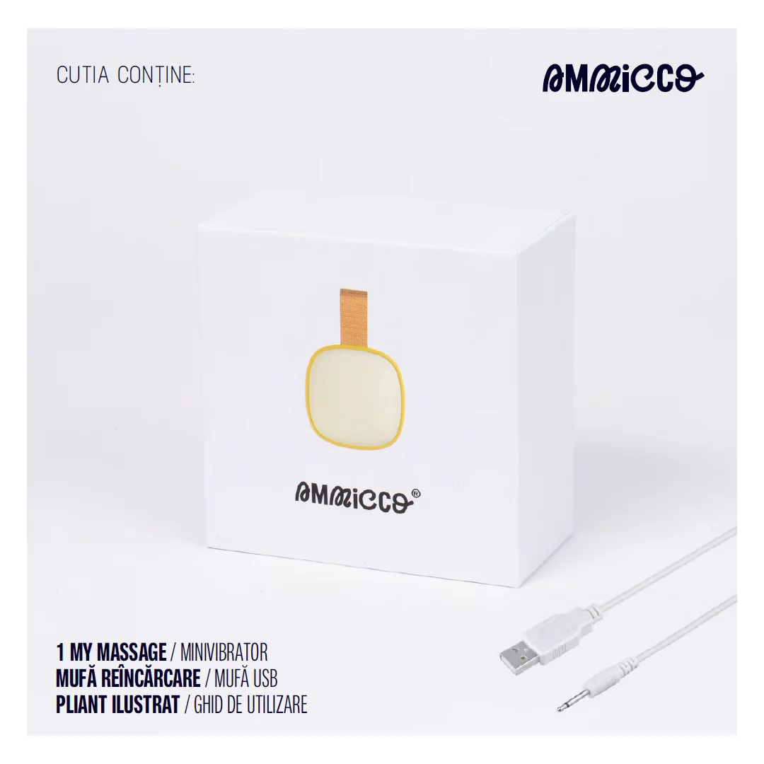 Mini vibrator cu 10 moduri de vibratie si functie incalzire My Massage, 1 bucata, Ammicco