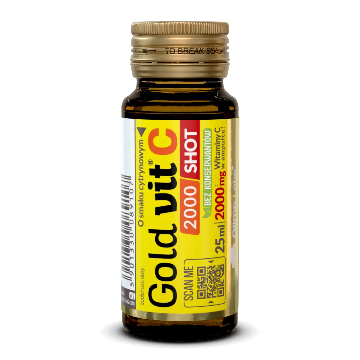 Vitamina C 2000 Lichida Forte Gold Shot aroma lamaie, 25ml, Olimp Labs