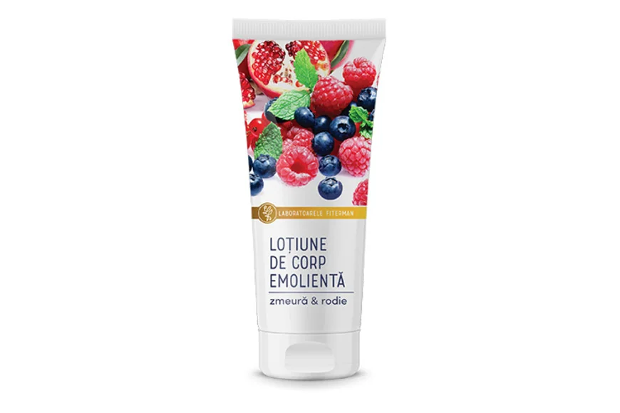 Lotiune de corp emolienta zmeura si rodie, 200ml, Fiterman