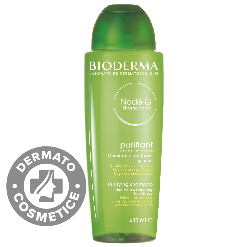 Sampon pentru par gras Node G, 400ml, Bioderma 