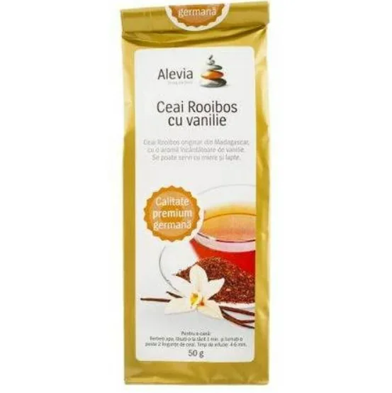 Ceai Rooibos cu vanilie, 50g, Alevia