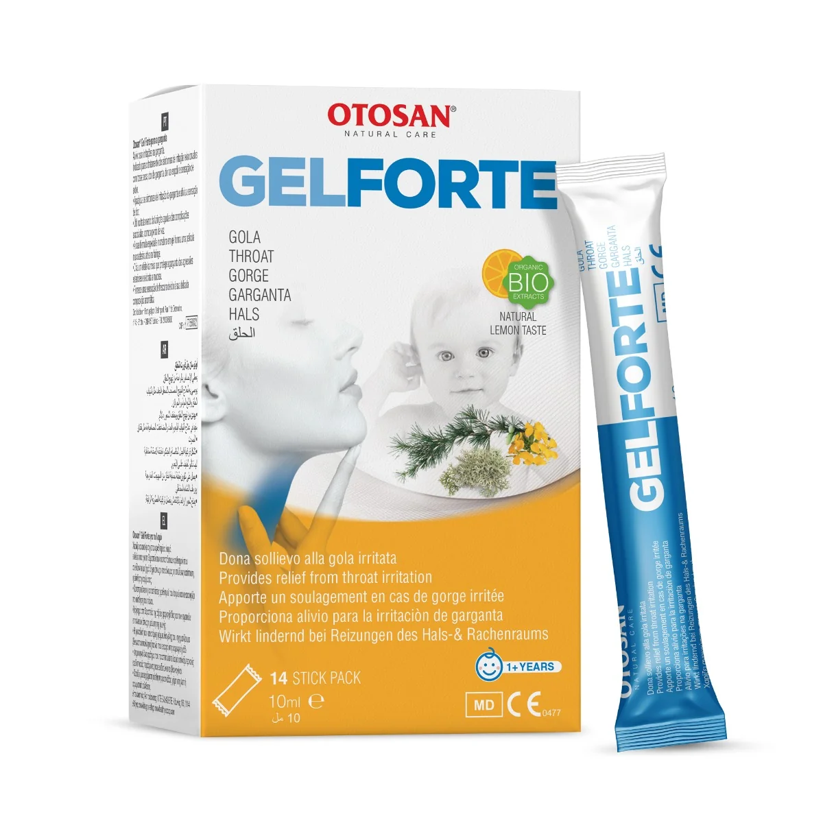 Gel pentru gat Forte, 14 plicuri, Otosan