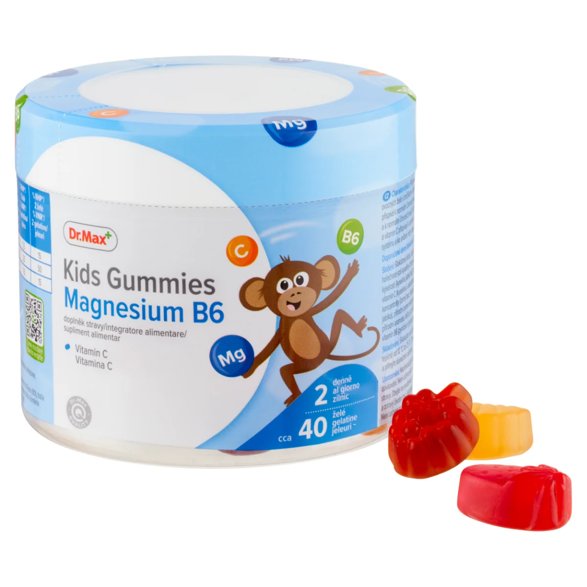 Dr. Max Gummies magnesium B6 pentru copii, 40 jeleuri