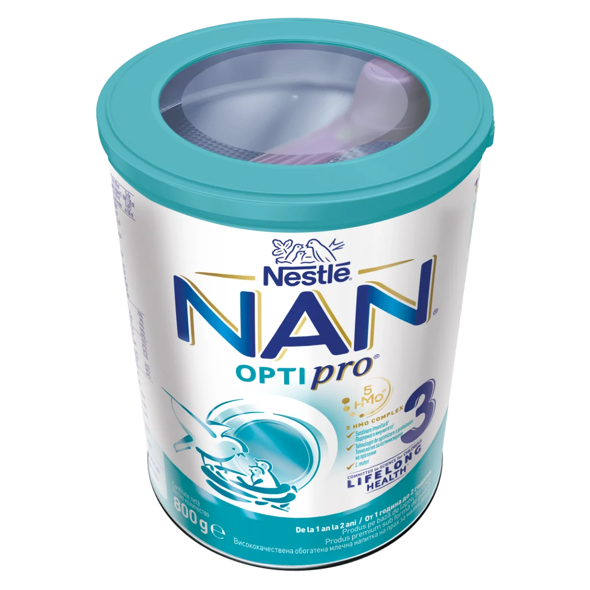 Lapte praf Nan 3 Optipro HMO +12 luni, 800g, Nestle