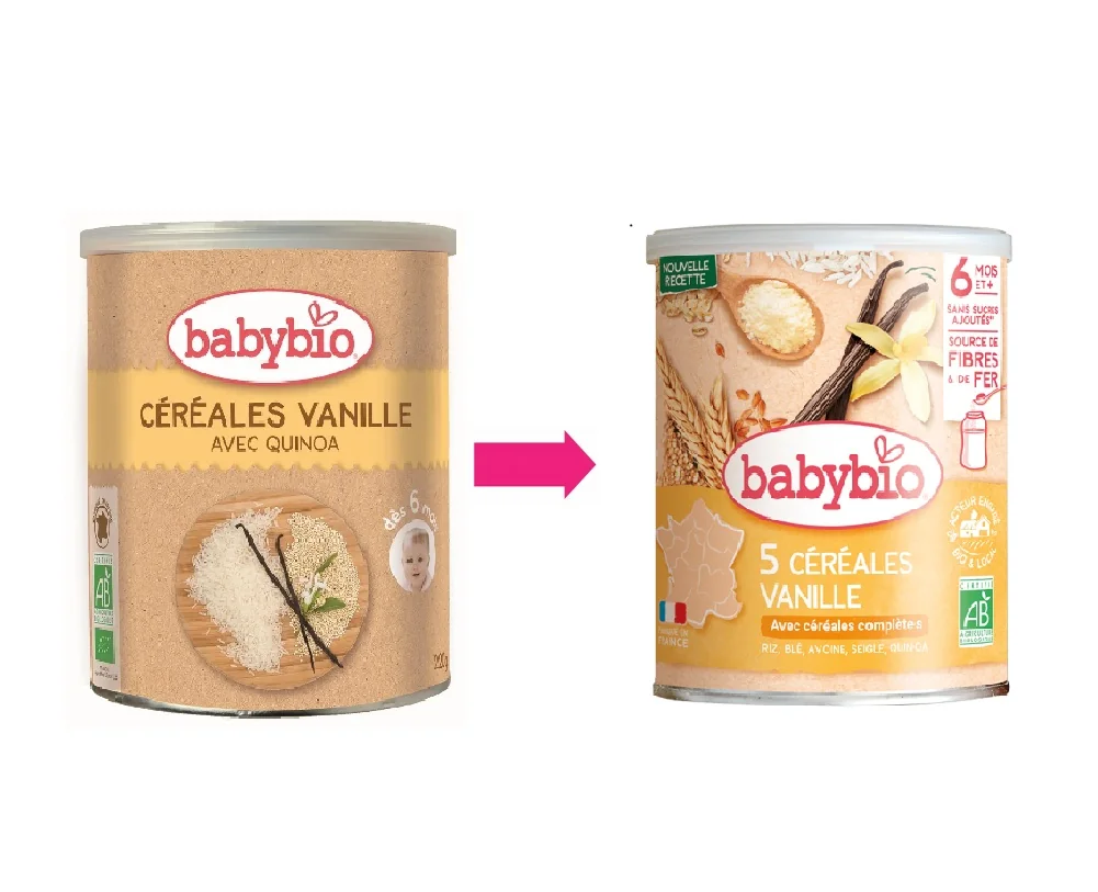 Bio 5 cereale cu vanilie si quinoa, 220g, BabyBio