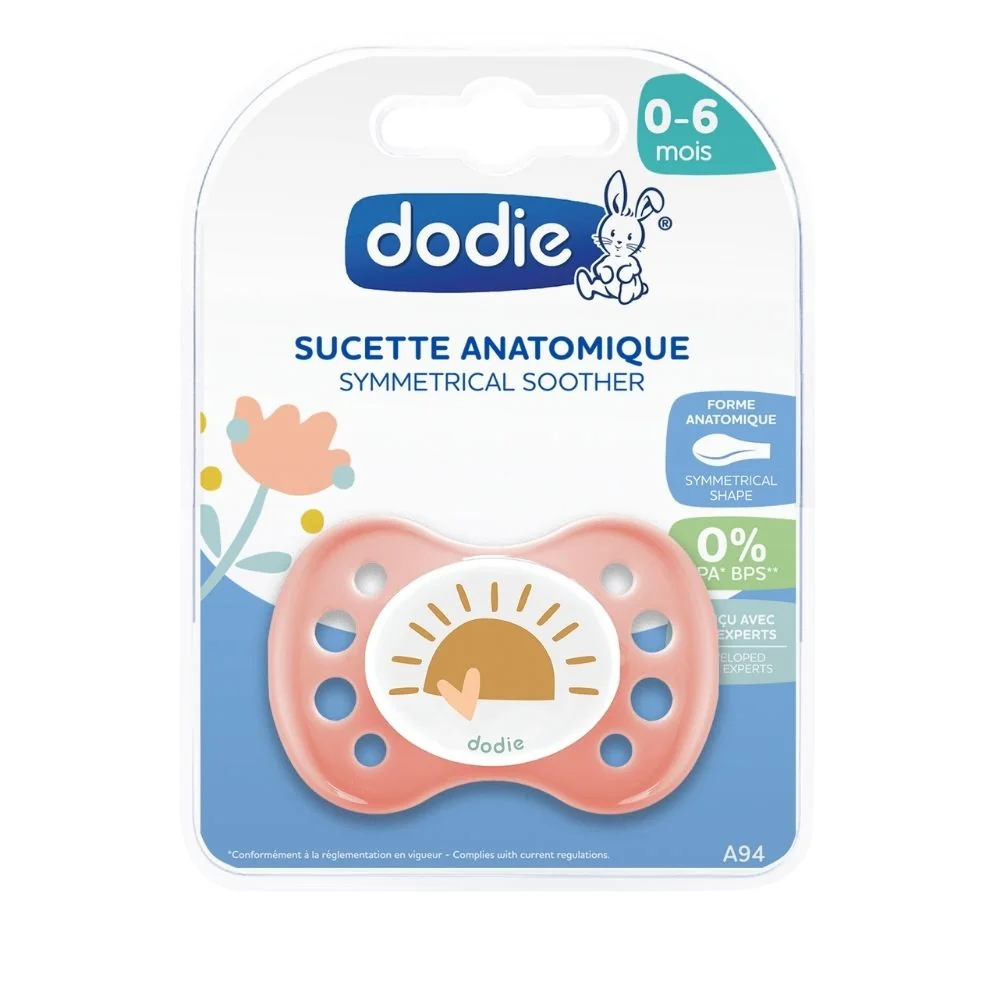 Suzeta anatomica din silicon 0-6 luni Viata Fericita Fetite A94, 1 bucata, Dodie