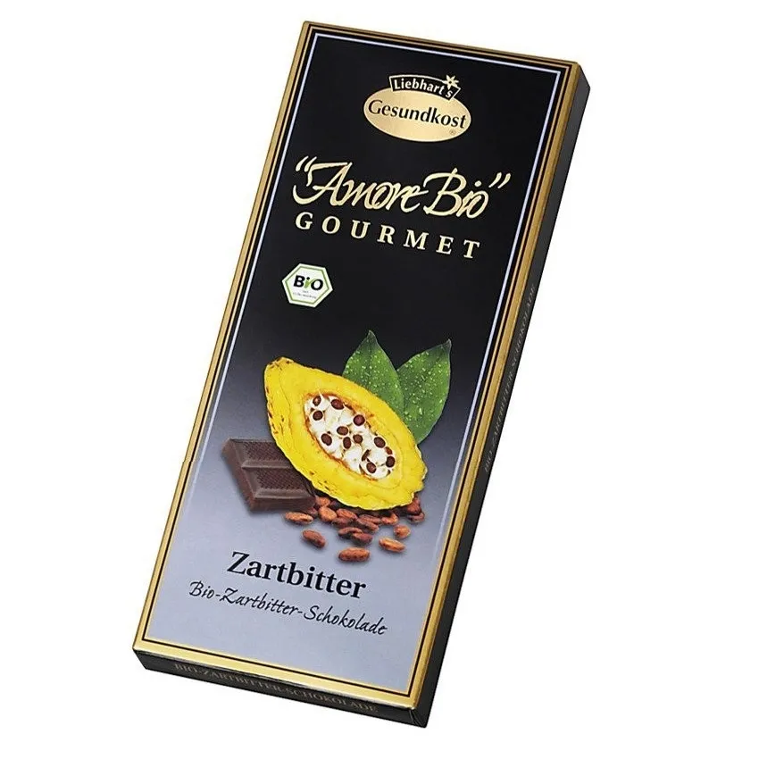 Ciocolata amaruie cu 55% cacao, 100g, Liebhart’s Amore Bio