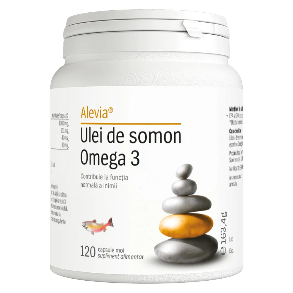 Ulei de somon Omega 3, 120 capsule, Alevia 