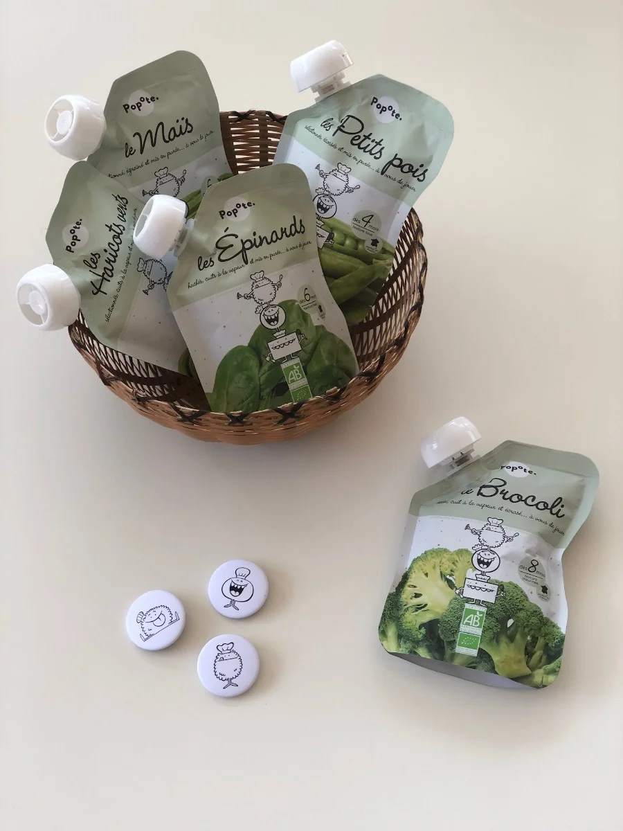Piure cu spanac 4-6 luni Bio, 120g, Popote