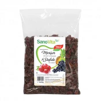 Merisor infuzat cu ananas si stafide de corint, 500g, SanoVita