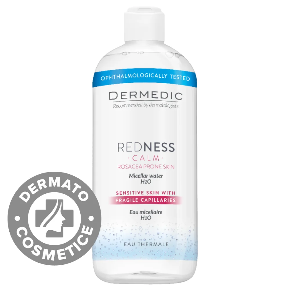 Apa micelara pentru piele cuperozica H2O Redness Calm, 500ml, Dermedic