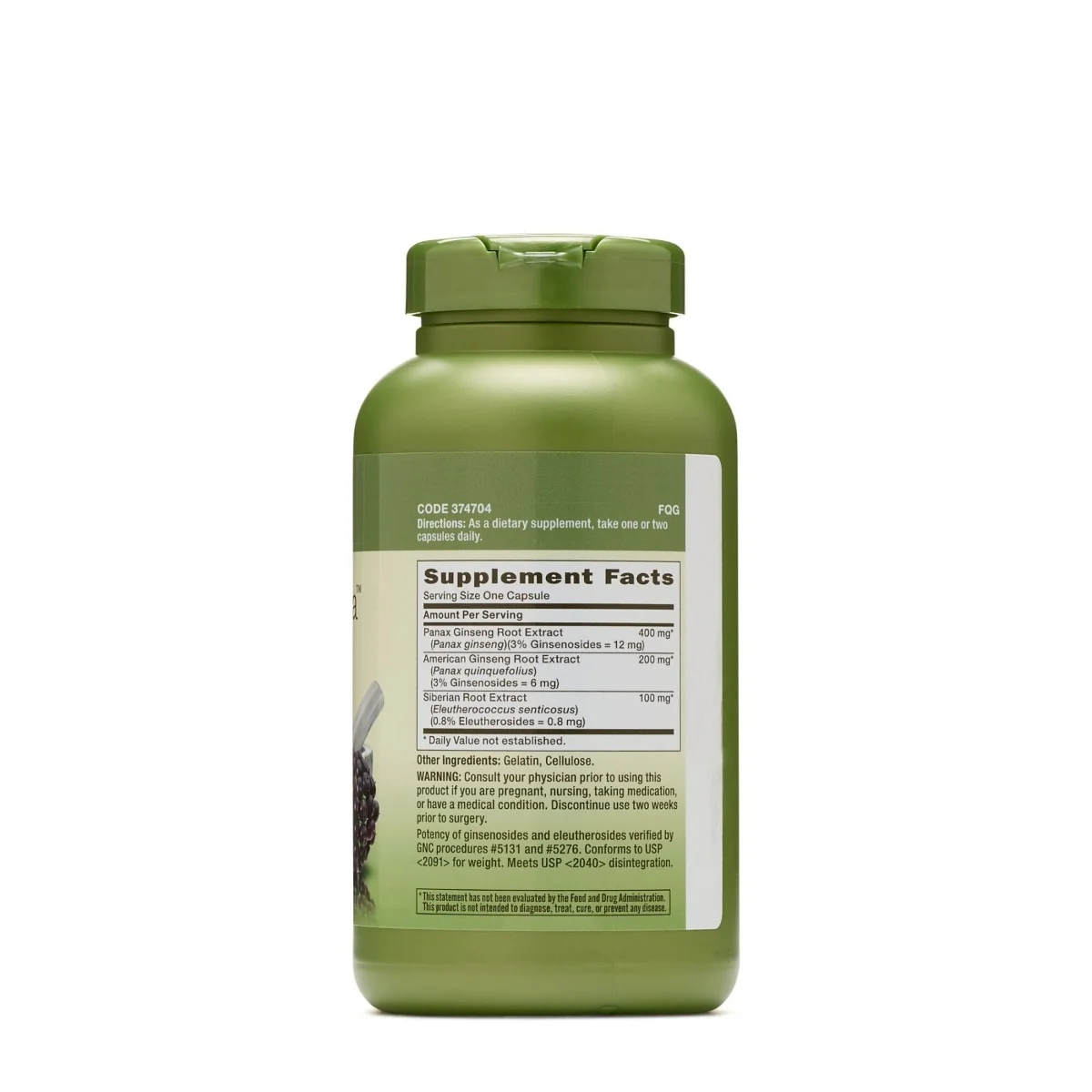 Triple ginsa Herbal Plus, 200 capsule, GNC