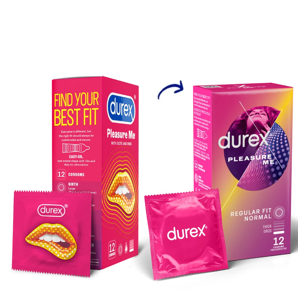Prezervative Pleasure Me, 12 bucati, Durex