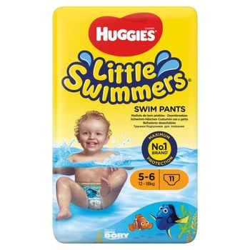 Little swimmers Nr.5-6 pentru 12-18kg, 11 bucati, Huggies 