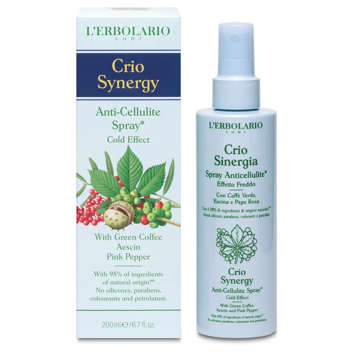 L'Erbolario Spray anti-celulita cu efect racoritor Crio Synergy, 200ml