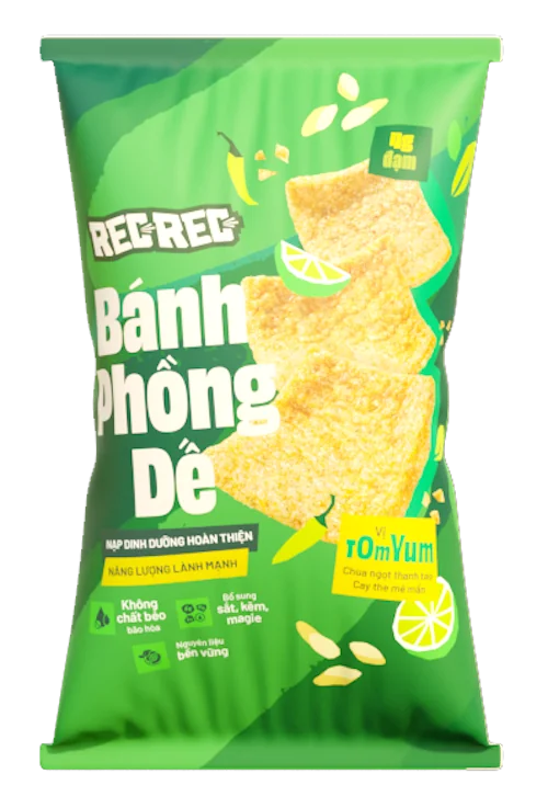 Tapioca Cracker Tom Yum, 40g, Rec Rec