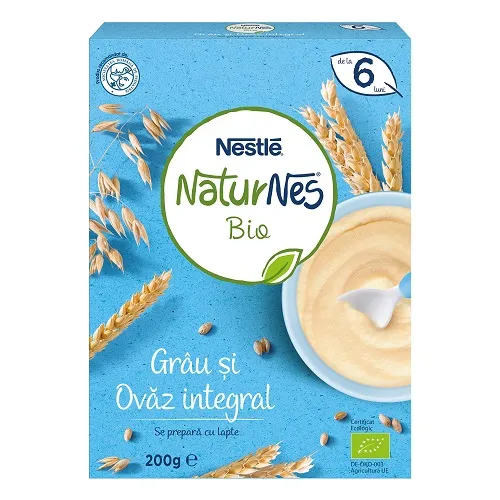 Cereale Bio din grau si ovaz integral Naturnes, 200g, Nestle
