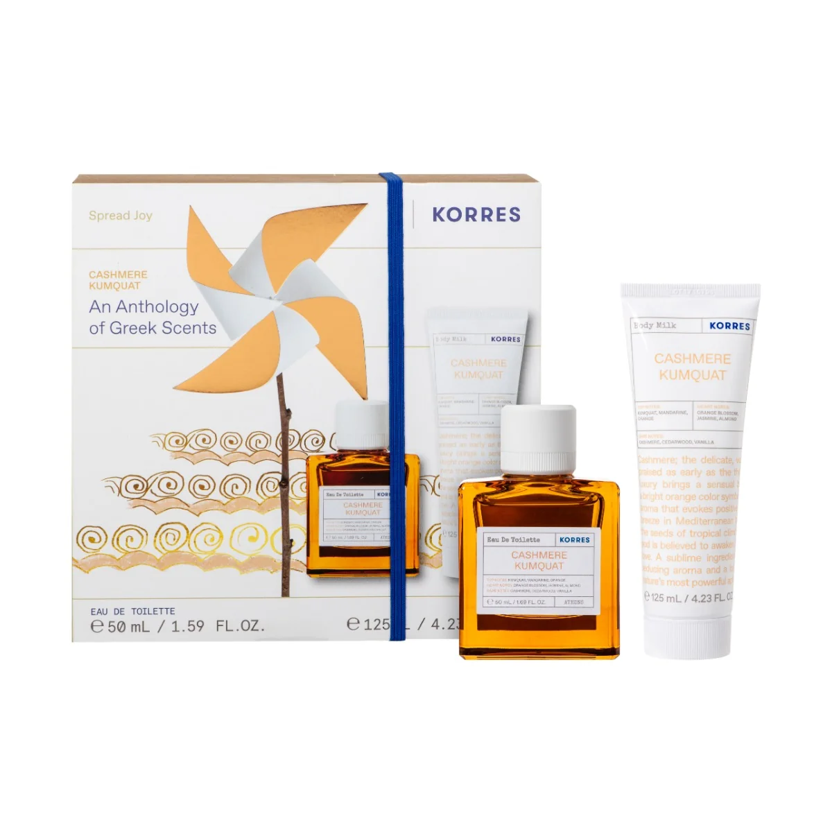 Pachet Cashmere Kumquat Apa de toaleta 50ml + Lapte de corp 125ml, Korres