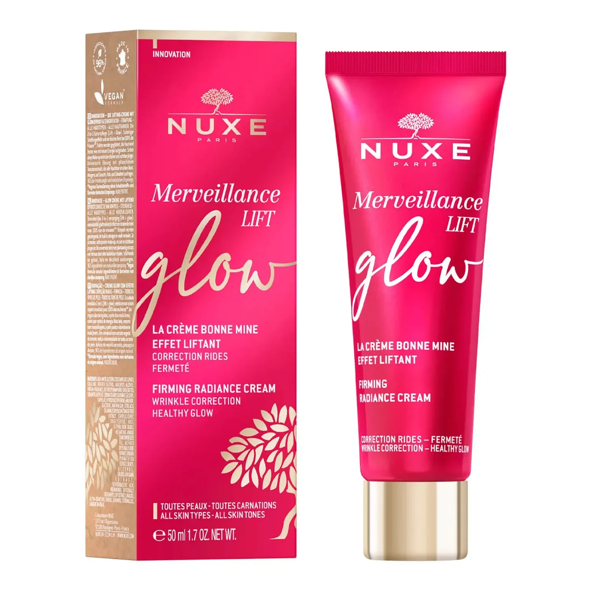 Crema pentru fermitate si stralucire naturala Merveillance Lift Glow , 50ml, Nuxe