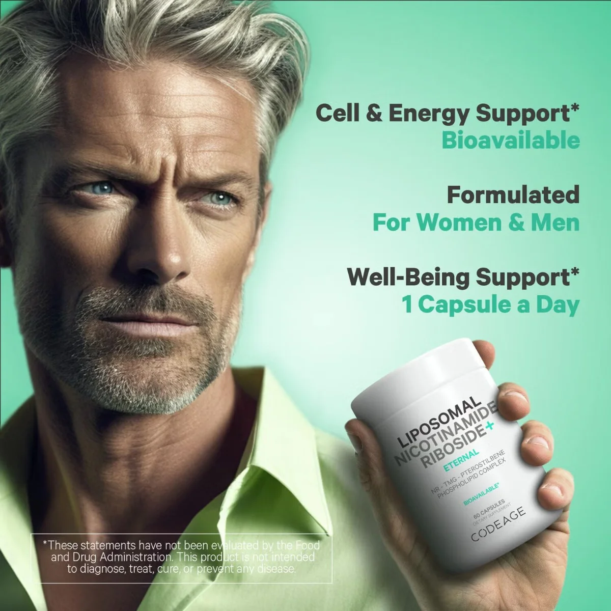 Liposomal Nicotinamide Riboside+ CodeAge, 60 capsule, GNC