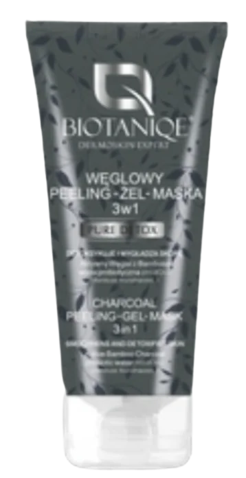 Masca gel scrub detoxifianta 3 in 1 cu carbune, 150ml, Biotaniqe
