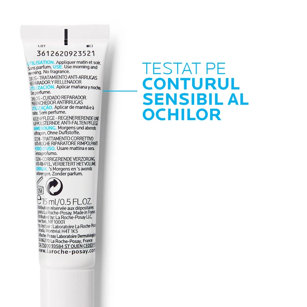 Crema de ochi antirid Hyalu B5, 15ml, La Roche-Posay