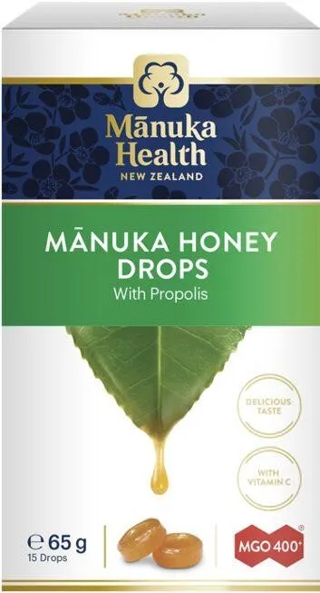 Dropsuri cu miere de Manuka MGO 400+ si propolis, 65g, Manuka Health